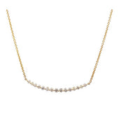 Diamond Curved Bar Necklace